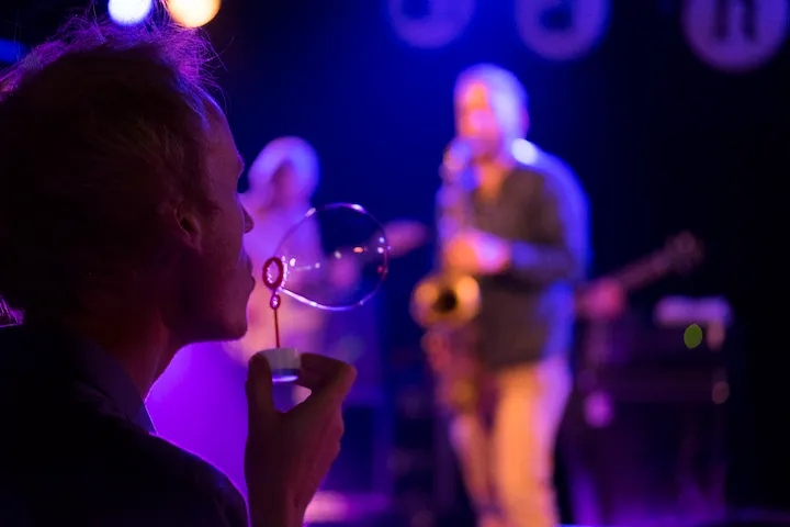 Såpebobler på konsert